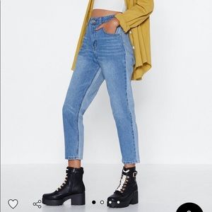 Dual-Toned Nasty Gal Mom Jeans